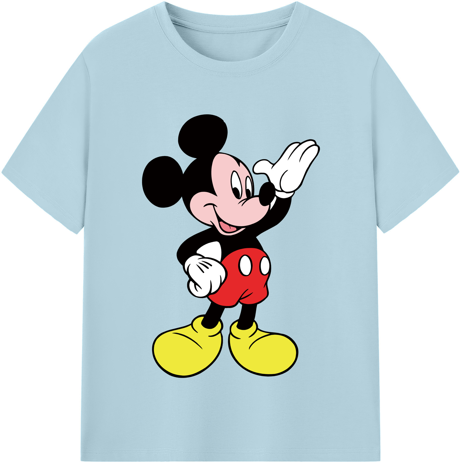 （画像用） ミッキーマウス Mickey Mouse 綿100％半袖Tシャツ（フロントプリント）